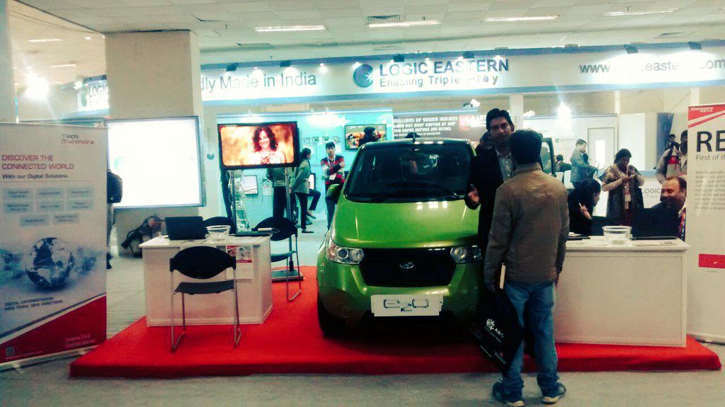 tech_mahindra's tweet photo. Mahindra E2O, #TechMIoT and #TechMSmartCity Suite at @Convergenc 2015 http://t.co/vccP9mE61j