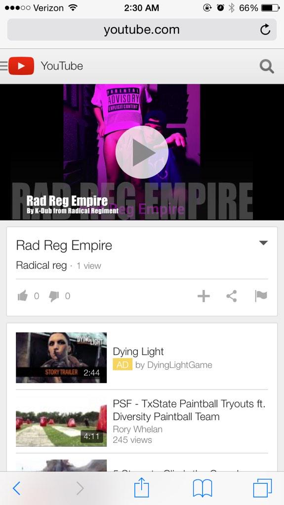 RadicalRegiment's tweet photo. @Kdub12501 dropped a new song! Check it out! Show love and check out all the videos ! http://t.co/m2seiyiRBK http://t.co/GiJiX0xEGn