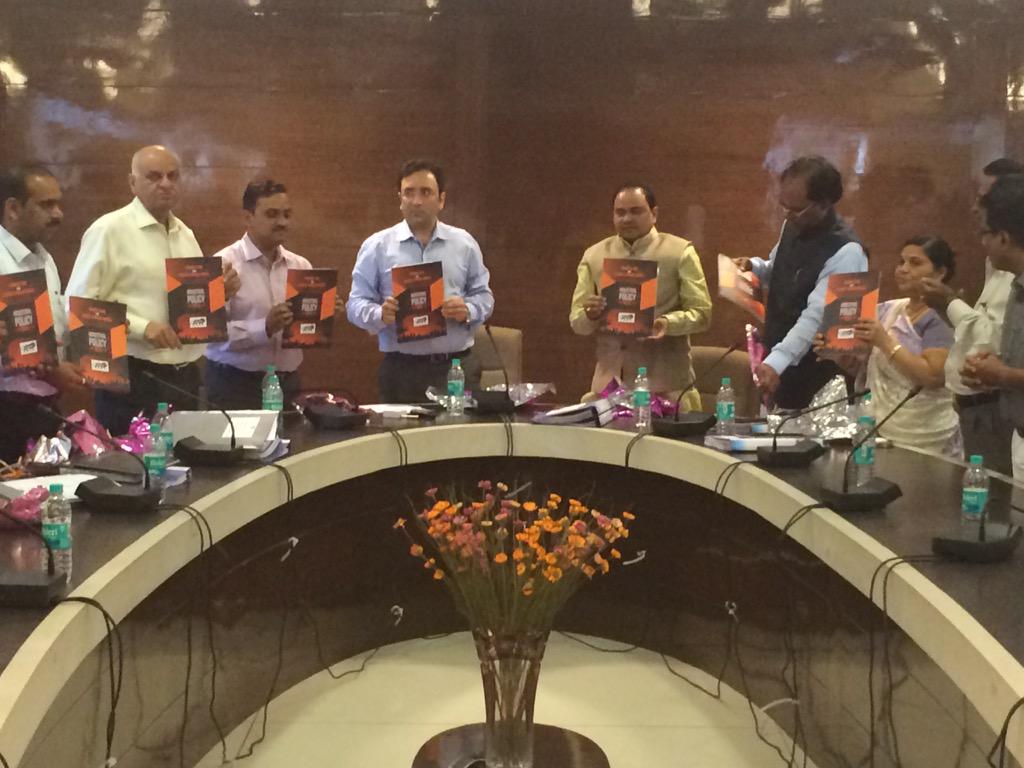 Industrial Policy 2015 of DD&amp;DNH launched by Hon'ble @admrdddnh today.