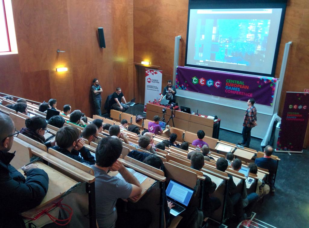 CEGConf's tweet photo. "the most important thing is to have passion!" @11bitstudios #CEGC15 #cegdev http://t.co/SfvTuxAcpL