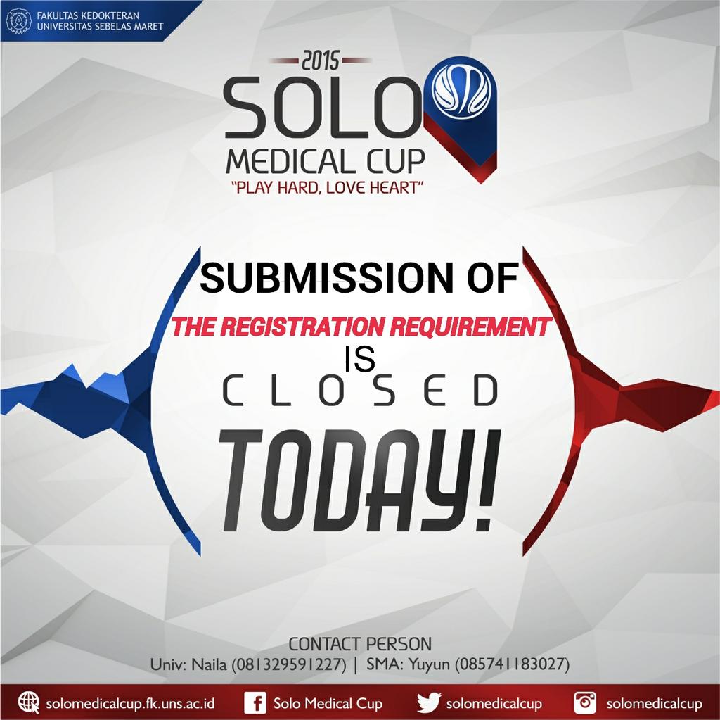 HARI INI HARI TERAKHIR MELENGKAPI PERSYARATAN PENDAFTARAN.
TUNGGU LAUNCHING ALL PARTICIPANTS NYA YAA 😉 THX #SMC2015