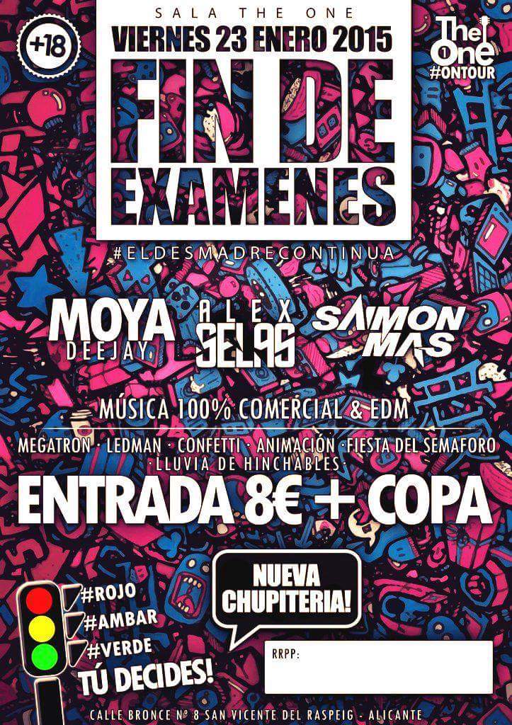 FiestasUa's tweet photo. SORTEO! DE 2 entradas Gratis FIN DE EXAMENES @SalaTheOne 

Dale RT y participa! Suerteee! http://t.co/dKyk4xMR0D