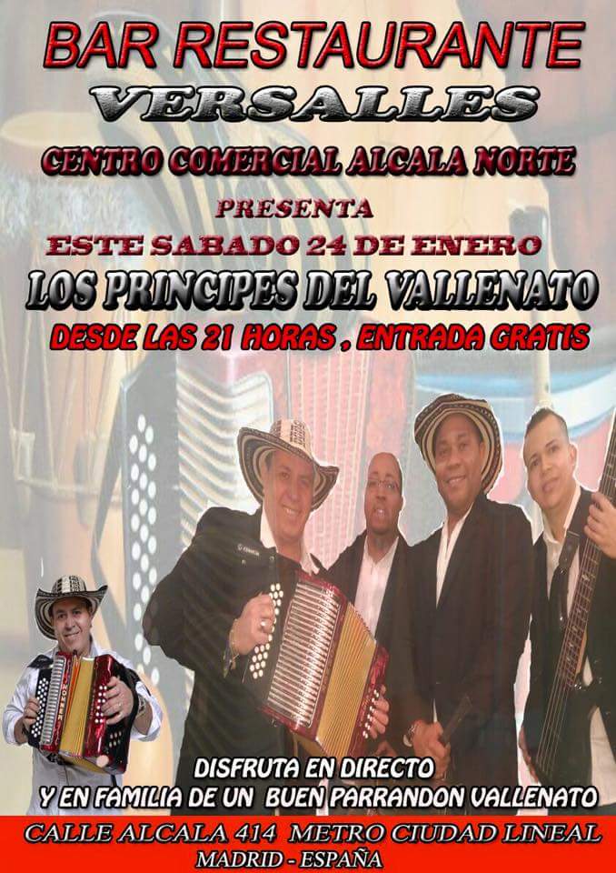 Este sabado parrandon vallenato en vivo y en directo en Madrid. Entrada gratis