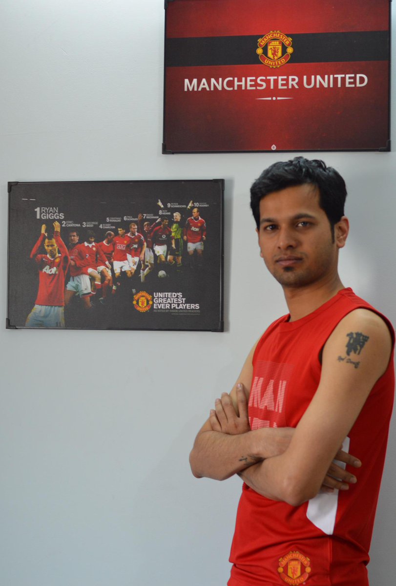 sandeshlewis's tweet photo. @ManUtd #mutattoos Glory Glory Man United!! http://t.co/5IfZhsIZwI