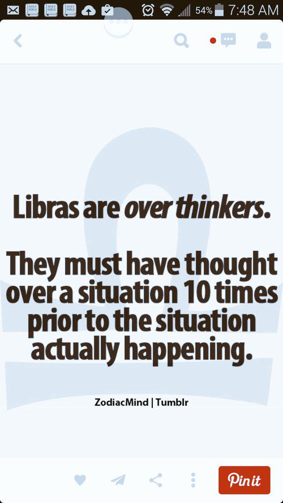 So true, its a gift and a curse #Libra