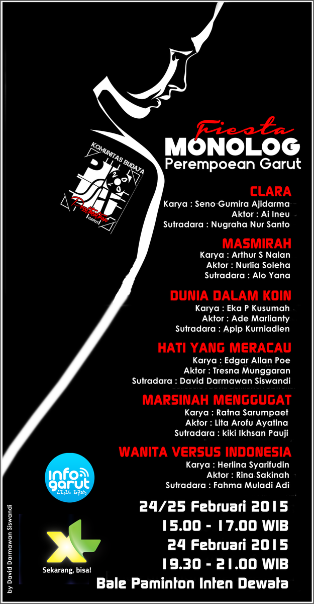 infogarut's tweet photo. Kb. Posstheatron menyelenggarakan 'Fiesta Monolog Perempoean Garut' HTM Pelajar 15K Umum 20K http://t.co/zQoFn0yiT1
