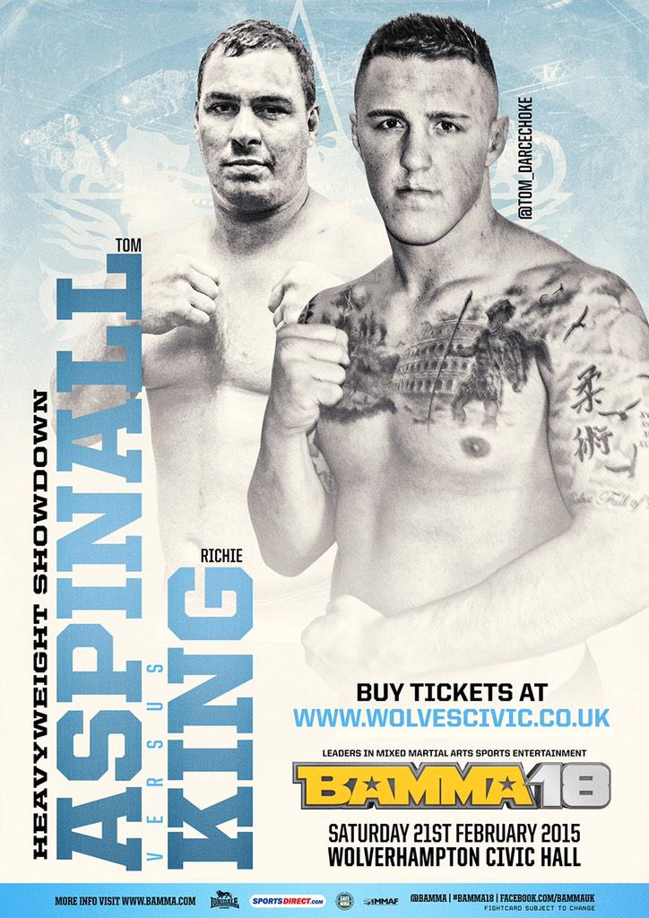 Kaobon's tweet photo. Tickets available now for Tom Aspinall's next fight @Tom_DarceChoke @BAMMA #bamma18 http://t.co/hqri8gHUWY