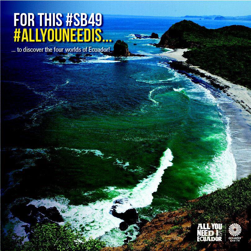 sandynaranjo's tweet photo. #AllYouNeedIs to get inspired by new landscapes. #AllYouNeedIsEcuador! Don't miss Ecuador in the #SB49 http://t.co/6axg6uUpRn