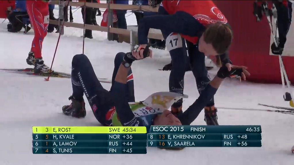 Annaulv's tweet photo. Vi var det tyngste og lengste laget, og Jørgen ca 20 m fra riktig post og sølvmedalje! #fetterfart #esoc2015 http://t.co/RPxcafjaO5