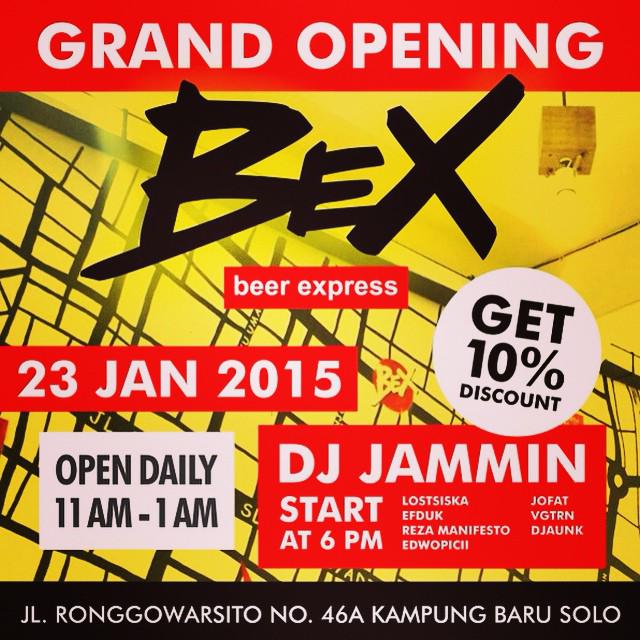 Saat bersantai GRAND OPENING NEW BEX #BEEREXPRESS 23 JANUARI 2015 START AT 6PM. GET DISCOUNT 10%. SPECIAL PERFOM DJ