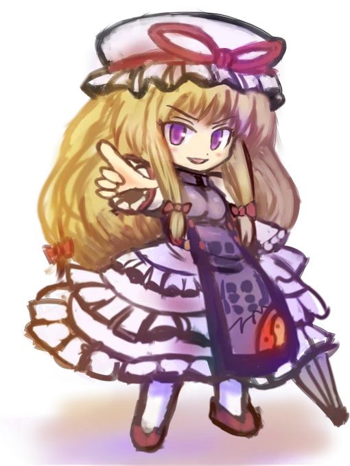 #深夜の真剣お絵描き60分一本勝負 SDゆかりん! フリルや小物が多いのでかなり苦戦しました! 暇なときに完成させよう_(:3 」∠ )_ 