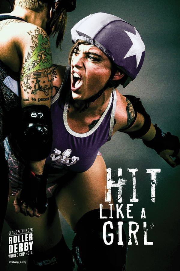 garyerskine's tweet photo. Great poster from @bloodandthunder Roller Derby World Cup. http://t.co/AgCNdXN44b
