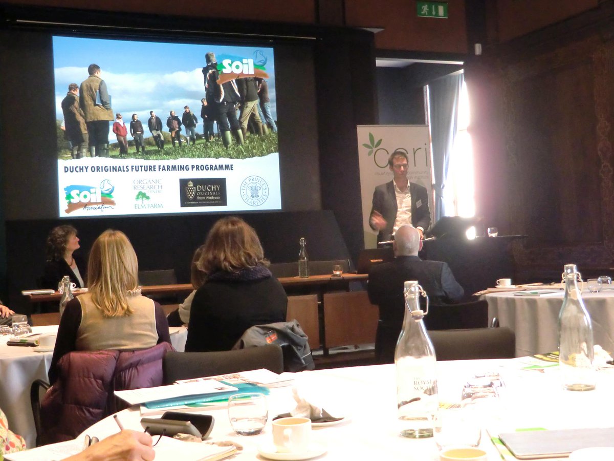CCRI_UK's tweet photo. Tom from @SoilAssociation detailing the Duchy Originals Future Farming Programme #CCRI2015 @waitrose #organic http://t.co/RHfKAFMnaP