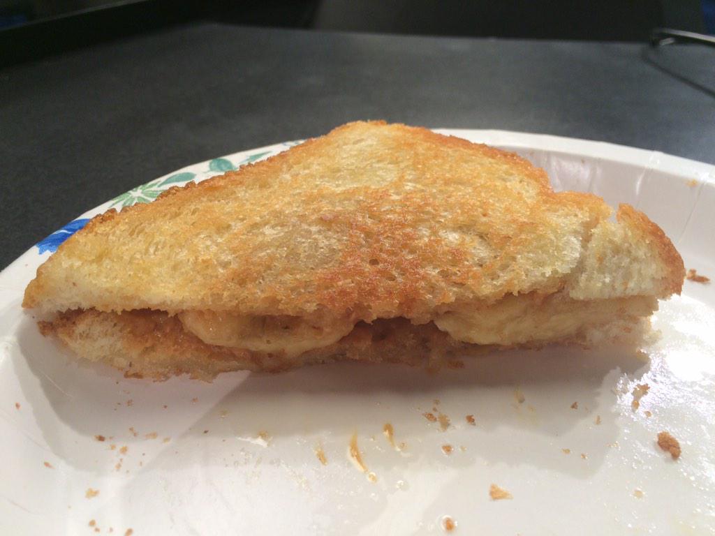 WesleighOgle's tweet image. It's @cwrightKVAL's last day at KVAL! So obviously we're eating Elvis Sandwiches. They're like death between bread.