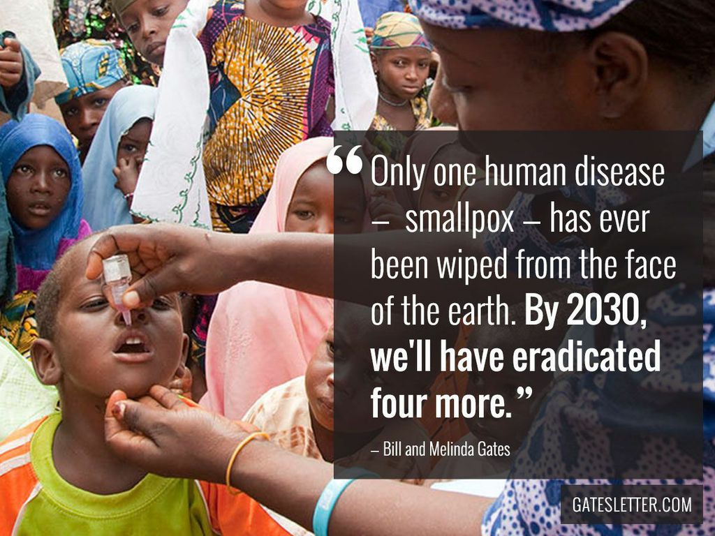 In 2015 we are close to making Polio one of those eradicated diseases. bit.ly/1BFWeQU #GatesLetter