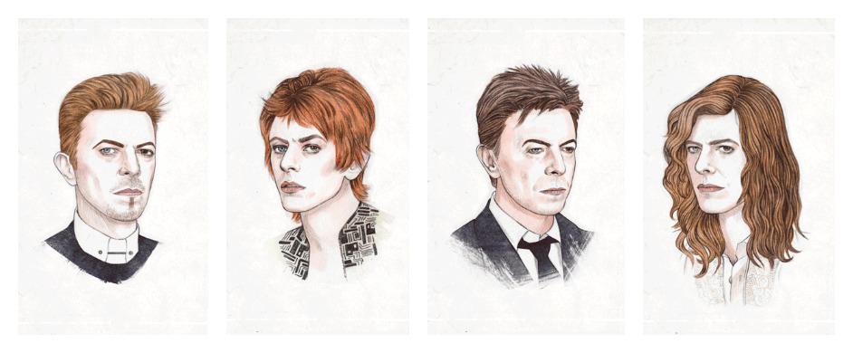 1964\ten 2014\e David Bowie ve saç modelleri, son 50 y ldaki kültürel de i imi de yans t yor:  