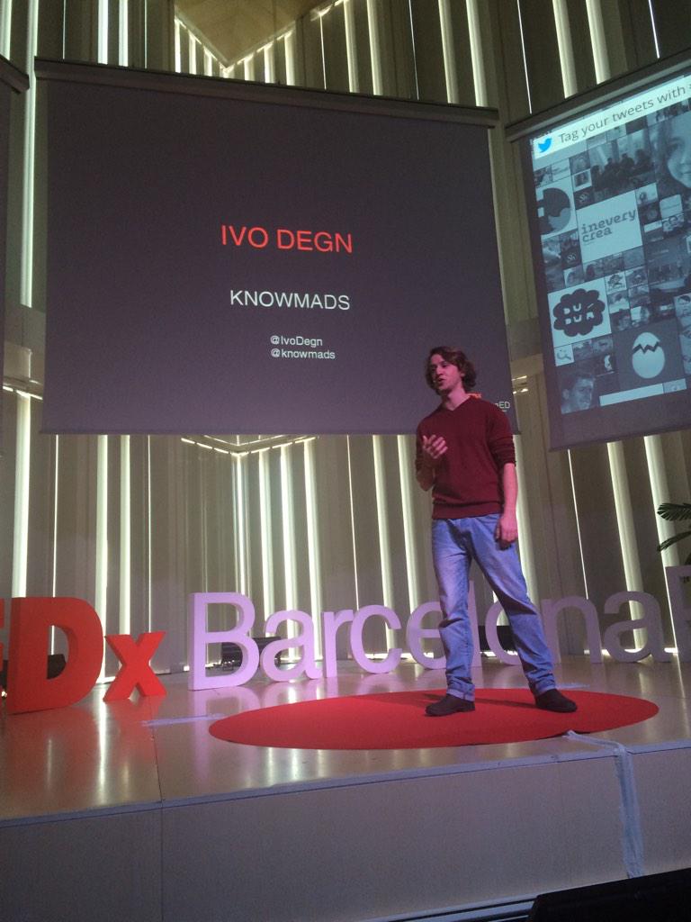 TEDxBarcelonaEd's tweet photo. "They ignored what I needed to be a humanbeing to be me" @IvoDegn @KnowmadsSpain @KnowmadsNL #TEDxBarcelonaED http://t.co/X9Y9h5LY9F