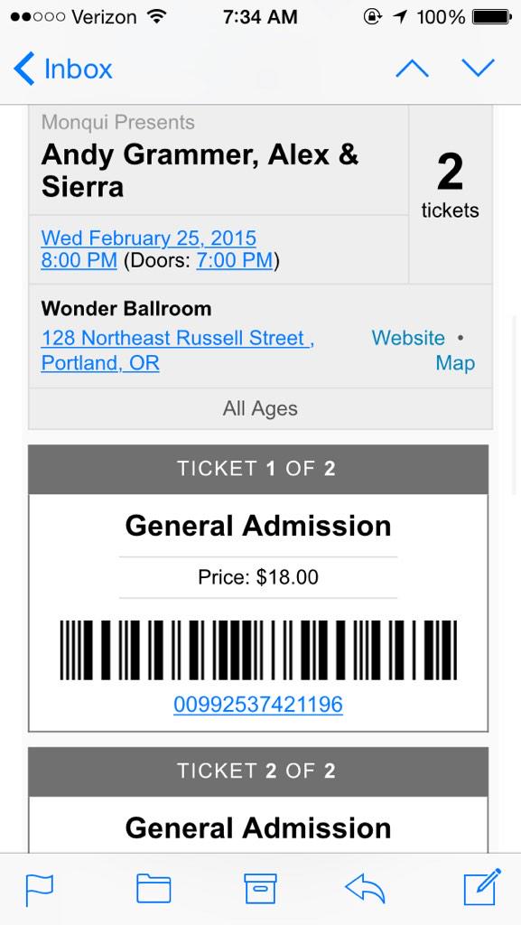 gabxy_'s tweet photo. seeing @AlexandSierra in February! what a bomb 18th birthday gift ๐ญ#bdaynextweek #butstill #thanksmomle http://t.co/RcbtgRSqxq