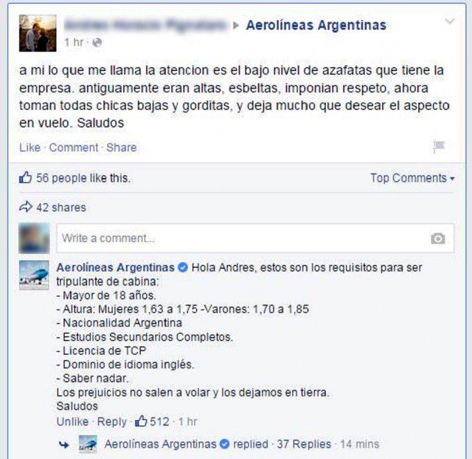 tebimza's tweet image. Buena respuesta del #CM de @Aerolineas_AR 👏