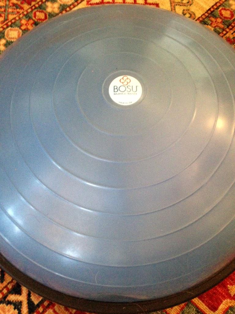 The_Pedalers's tweet photo. The weather outside is frightful, but the #bosu inside is so delightful. #BalanceWorkout @bosufitness http://t.co/qLGPyowP18