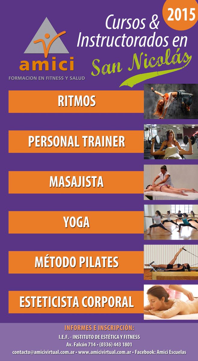 ComplementoEst's tweet image. ABIERTAS LAS INSCRIPCIONES -
AMICI EN SAN NICOLAS -
AMICI FORMACION EN FITNESS Y SALUD
(0336) 4431801 - FALCON 714