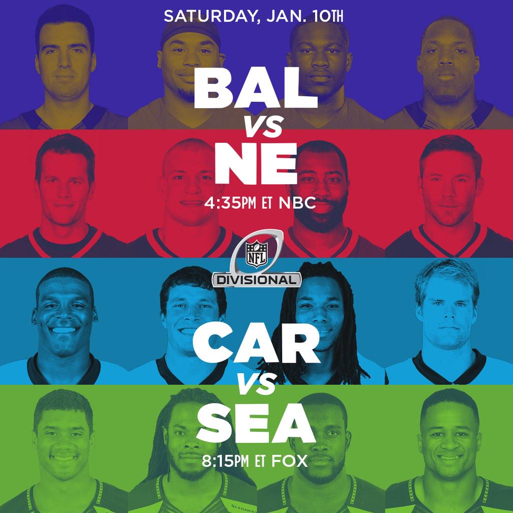 _NFLTalk's tweet photo. Happy Divisional Round Weekend! 🏈#NFLPlayoffs http://t.co/zNd75oLCdW
