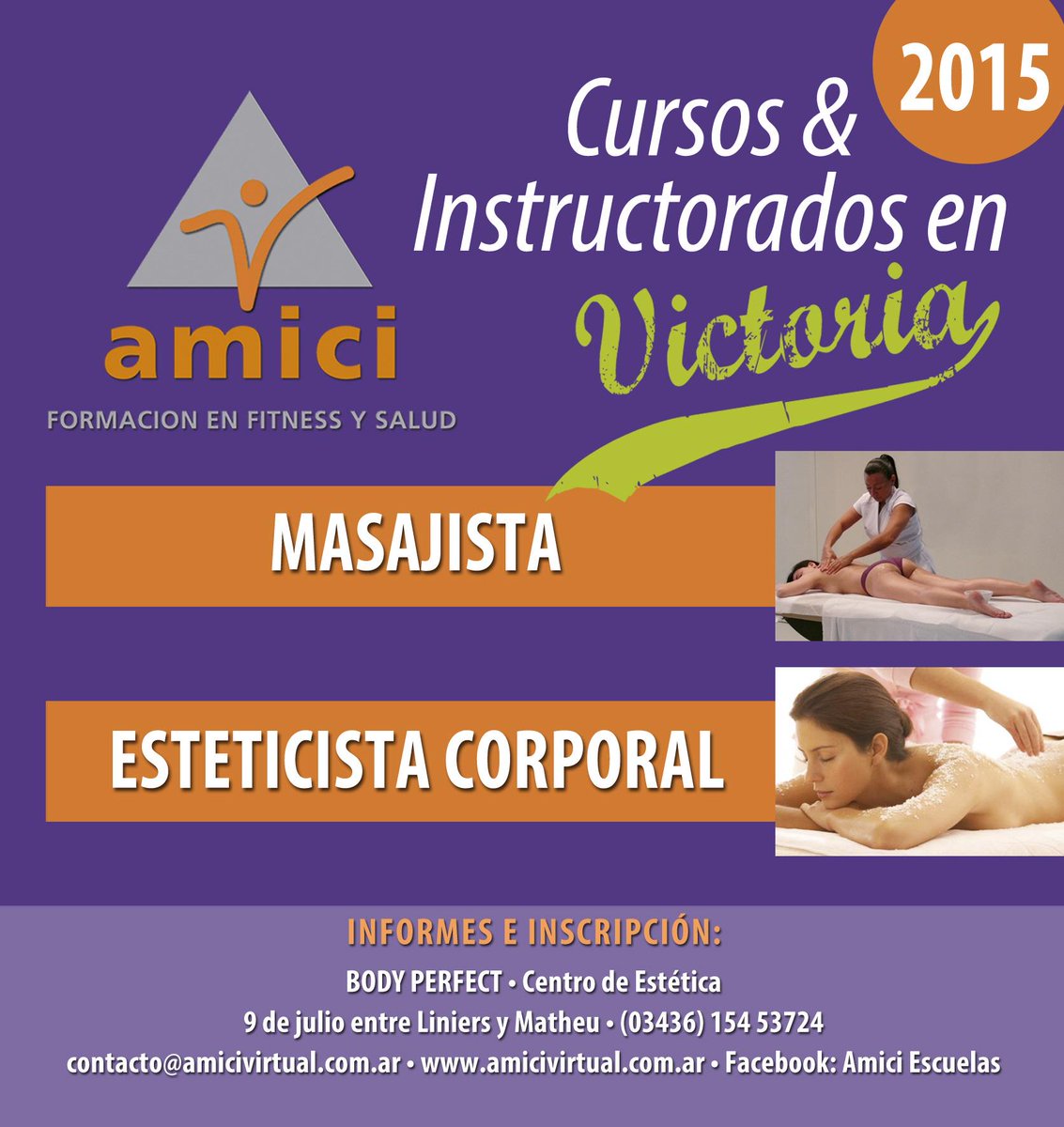 ComplementoEst's tweet image. AMICI EN VICTORIA
AMICI FORMACION EN FITNESS Y SALUD
INSCRIPCIONES:
(03436)15453724
9 DE JULIO ENTRE LINIERS Y MATHEU
