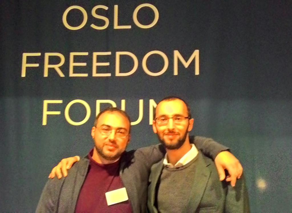 iyad_elbaghdadi's tweet photo. With @WaterproofAhmed last October. The original #ArabSpringManifesto team. http://t.co/09lbo19NO9