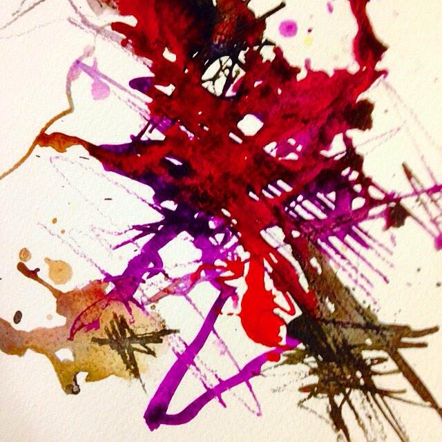 kardisom's tweet photo. #networkArts abstraction art class today  - here is "anger" and an interpretation of something microscopic http://t.co/BMQMHFEvN7