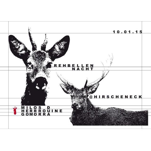 Reh trifft Hirsch.
Heute Nacht <a href="/Hirscheneck/">Hirscheneck</a> 
#Rehbellen #Techno