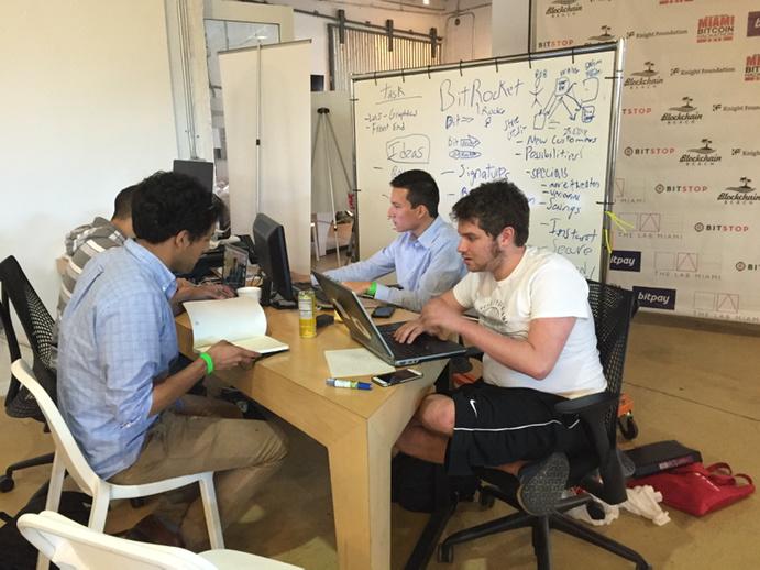 ndahlberg's tweet photo. 25 hours to go 4 #hackathon, presentations will be live streamed tomorrow @MiaBitcoinHack @thelabmiami @miamiherald http://t.co/JTRcBXYhLC