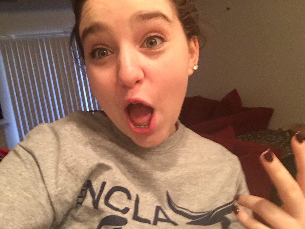TanyaRiveraOn2's tweet photo. PROOF I can't leave my phone alone for a second! @LydiaLydiagn strikes again! @Gnewnum1 @tanyadella #movingselfie http://t.co/xMrbEop1aj