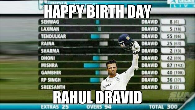 Happy birthday Rahul Dravid 