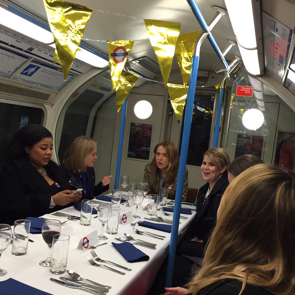 RandVIslington's tweet photo. Having dinner n the tube! #tp30 http://t.co/TcuVQPgB3U