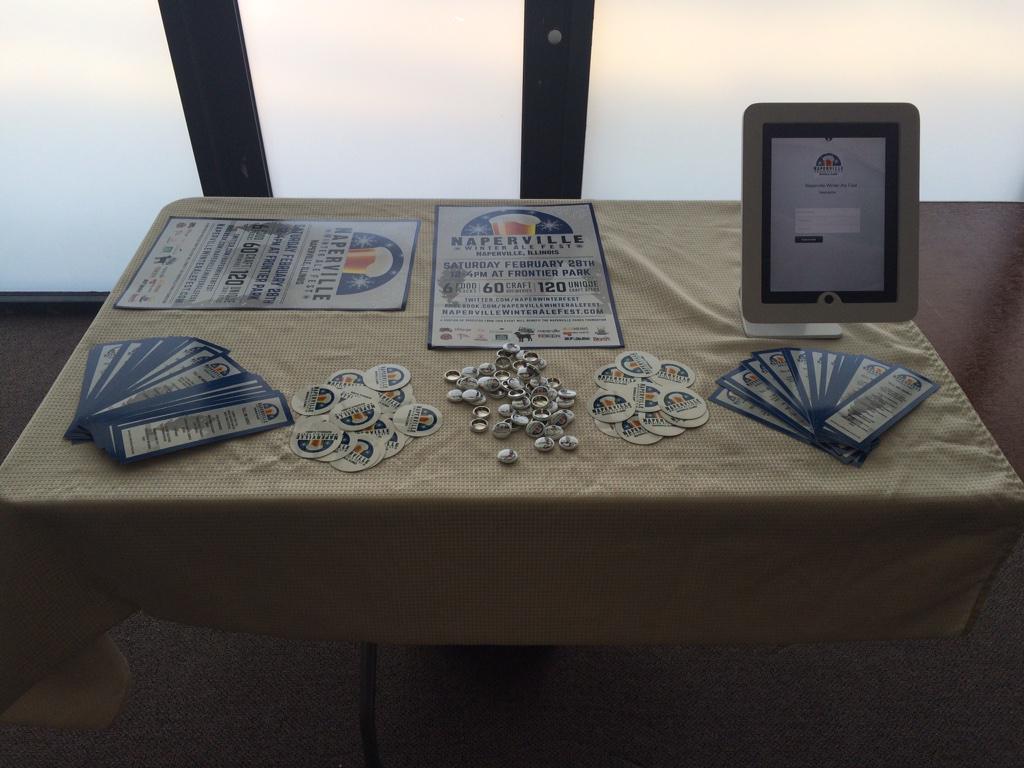 NaperWinterFest's tweet photo. All set up at #OneDerBeers, can't wait to start tasting. http://t.co/QNOuIELjrI