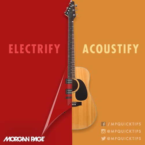 morganpage's tweet photo. "Electrify an acoustic source and acoustify an electric source." @MPQuickTips #MPQuickTips http://t.co/hljMpwcy0G