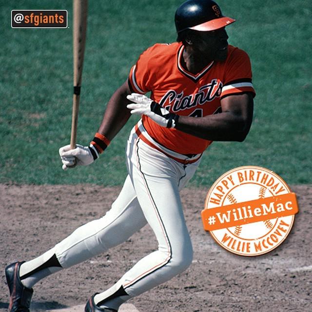 Happy Birthday Hall of Famer Willie McCovey!  