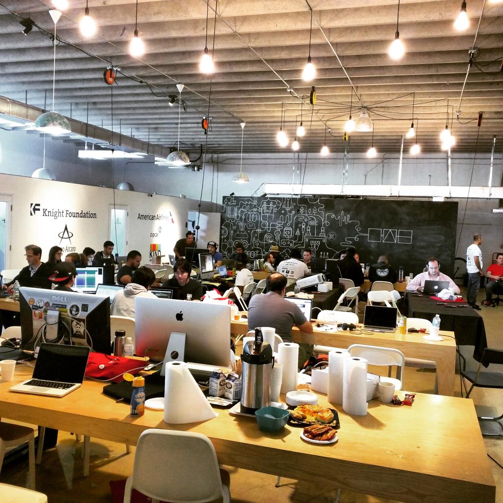GianniDalerta's tweet photo. Peeps cranking way at the 1st @MiaBitcoinHack @thelabmiami #miami #bitcoin lots of great ideas. @knightfdn @ndahlberg http://t.co/FjrVoHen5Q