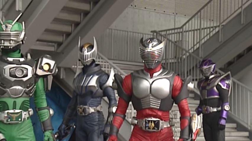 仮面ライダー画像bot 左から仮面ライダーゾルダ 緑 仮面ライダーナイト 黒 仮面ライダー龍騎 赤 仮面ライダー王蛇 紫 Http T Co qmhnvwlq Twitter