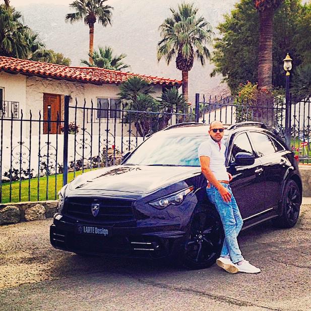 Claude rocking it out at Elvis' Pad in Palm Springs with our <a href="/BeverlyInfiniti/">Bev Hills Infiniti</a> QX70 #samebirthday @InfinitiUSA