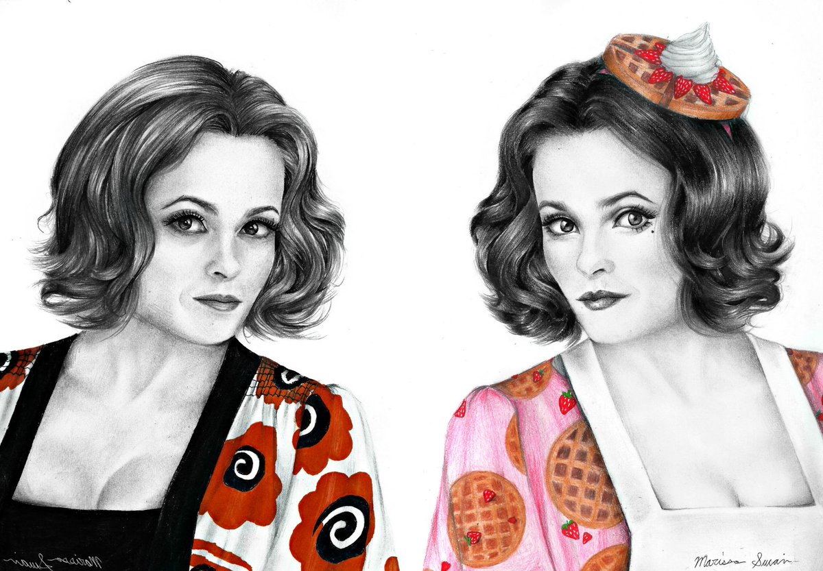 ImAlwaysBuzzing's tweet photo. YAAAAAAAAAAAAAAAAAAAS! ;) #HelenaBonhamCarter #DrawingHelena #DrJuliaHoffman #AndHerTerminallyDelightfulCousin #Twins http://t.co/QNKCdGn92w