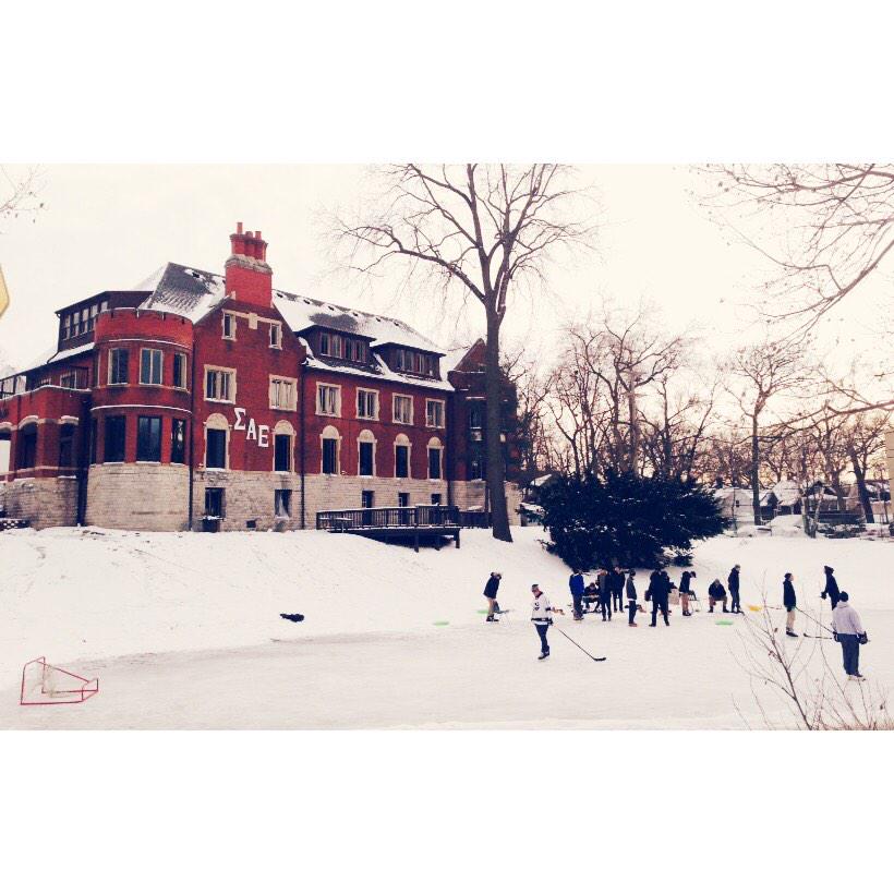Ann Arbor winter at <a href="/Umich/">University of Michigan</a> :) <a href="/UmichStudents/">Michigan Students</a> MT @Freshmyint9: This is #michigan #hockey  #goblue Saturday #AnnArbor