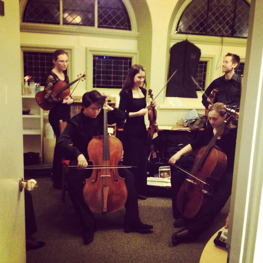 Tafelmusik's tweet photo. A bit of last minute tuning for the TWI concert! #baroque #teewee http://t.co/3jZdWYBE4X