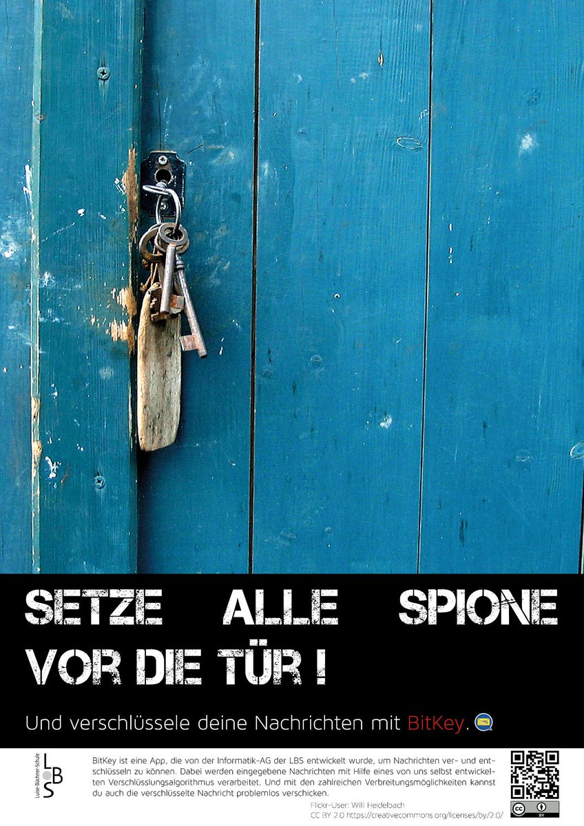 BitKey_Official's tweet image. Setze alle Spione vor die Tür! Und verschlüssele deine Nachrichten mit #BitKey