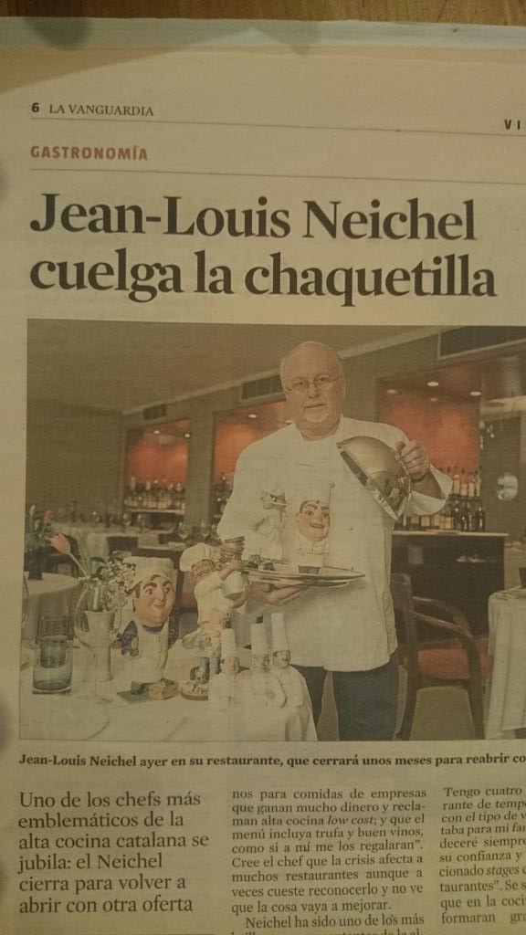 Un grande de la cocina Jean Louis Neuchel, gracias por todo y a por el libro.