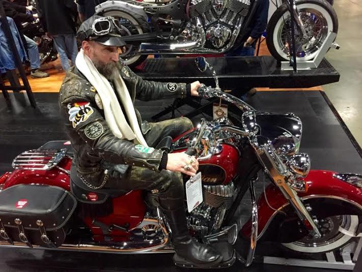 indianmotocycle's tweet photo. Throwing a leg over and looking good at the @MotorcycleShows DC Stop. #IMSDC http://t.co/AMBT8mgRU8