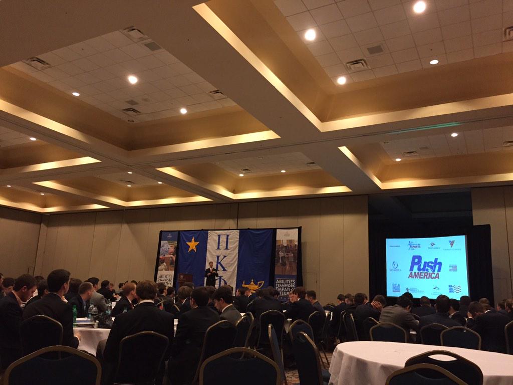 Our newly elected EC is hearing from <a href="/chadcoltrane/">Chad Coltrane</a> and the <a href="/AbilityEXP/">The Ability Experience</a> team at #PKCbhm <a href="/PiKappaPhi/">Pi Kappa Phi</a> #LeadersByChoice