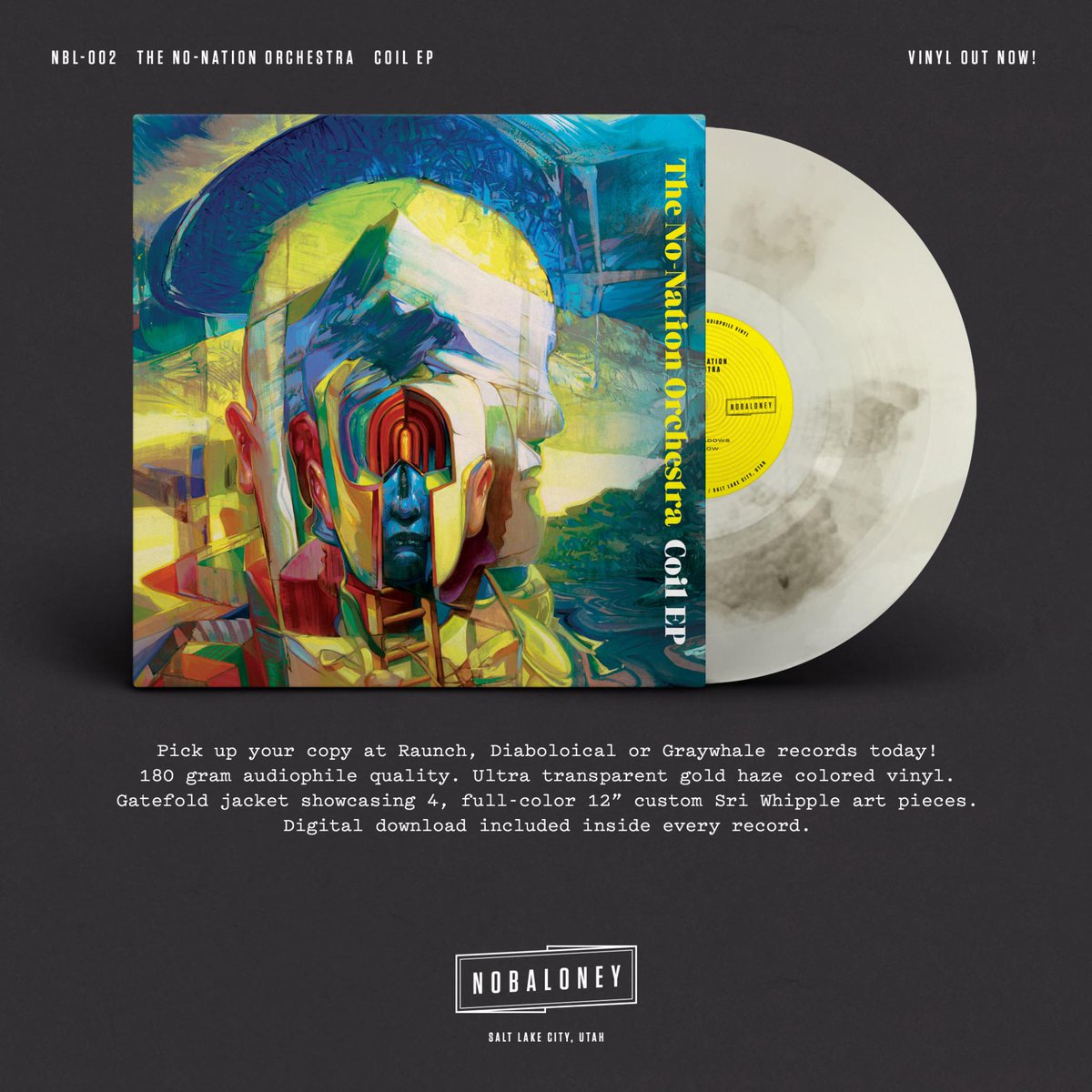 thenonation's tweet photo. Coil EP available now at local SLC record stores. Get your copy at Raunch, @diabolicalSLC or graywhale records! http://t.co/FglnudHfNe