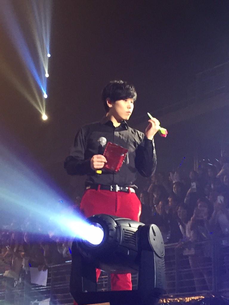 [HQ] 150110 #SS6inBKKDay1 - Sungmin is 1000000% cute ♥.♥ (cr: owner)