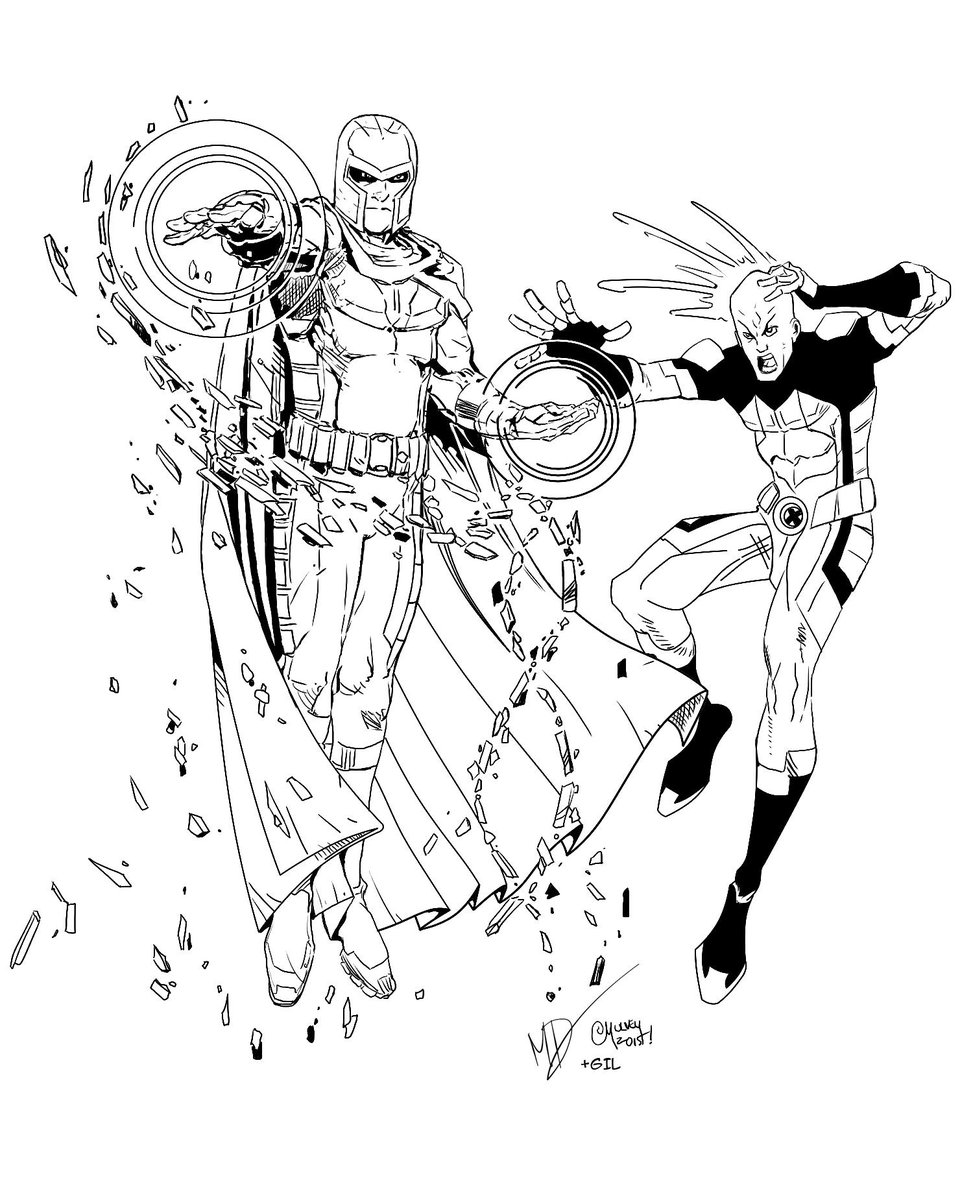 JLGilmon1's tweet photo. Huh! I forgot to post #Progress3. Here's that and #Progress4. Magneto/ProfX jam by @Max_Dunbar @JoeMulv http://t.co/jOPZKfoiEC